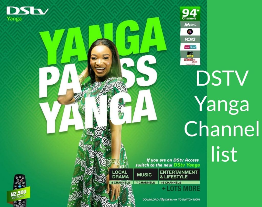 DSTV Yanga Channels list