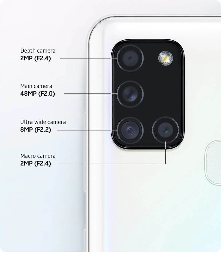 galaxy a21s camera specs