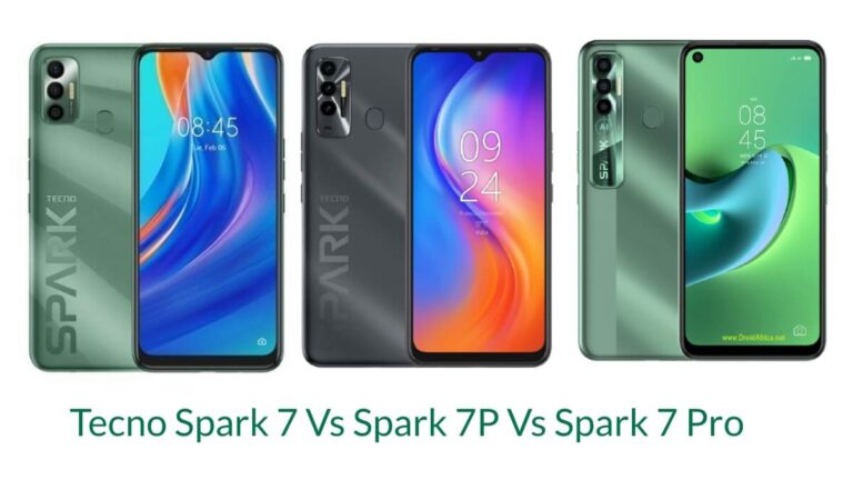 Tecno Spark 7 Vs Spark 7P Vs Spark 7 Pro: Specs Comparison