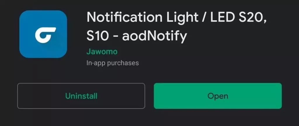 aodnotify app on Google Play store