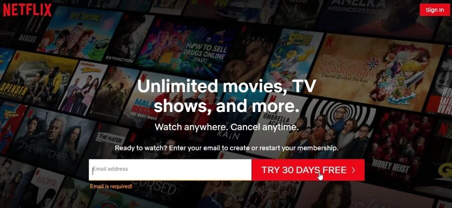 How to sign up for Netflix free Trial