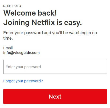 Create Netflix account and sign up