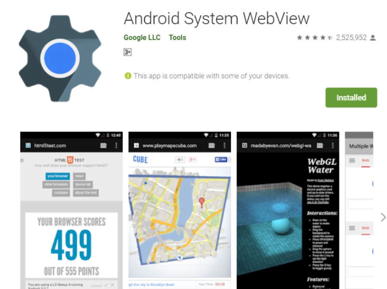 Tampilan Web Sistem Android